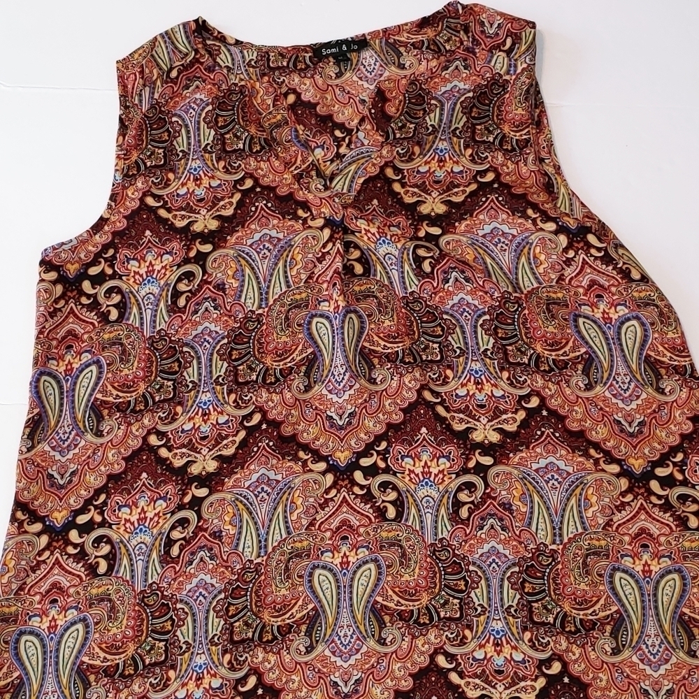 Sami & Jo Paisley Tunic Blouse M